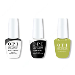 OPI - GelColor Combo - Stay Classic Base, Shiny Top & Pear-adise Cove - Gel Polish at Beyond Polish