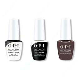 OPI - GelColor Combo - Stay Classic Base, Shiny Top & Squeaker of the House - Gel Polish at Beyond Polish