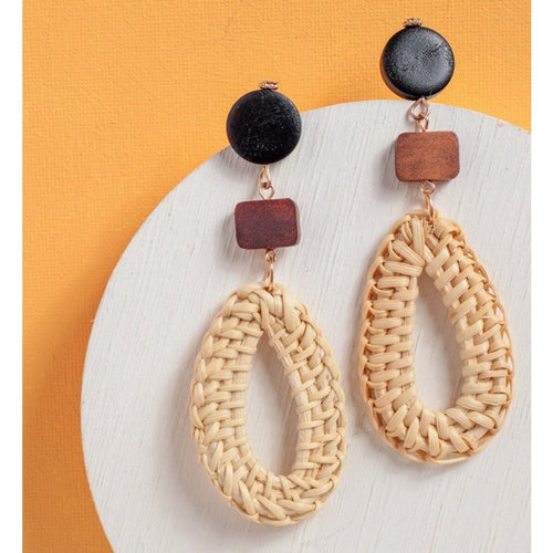 Bamboo Drop Earrings