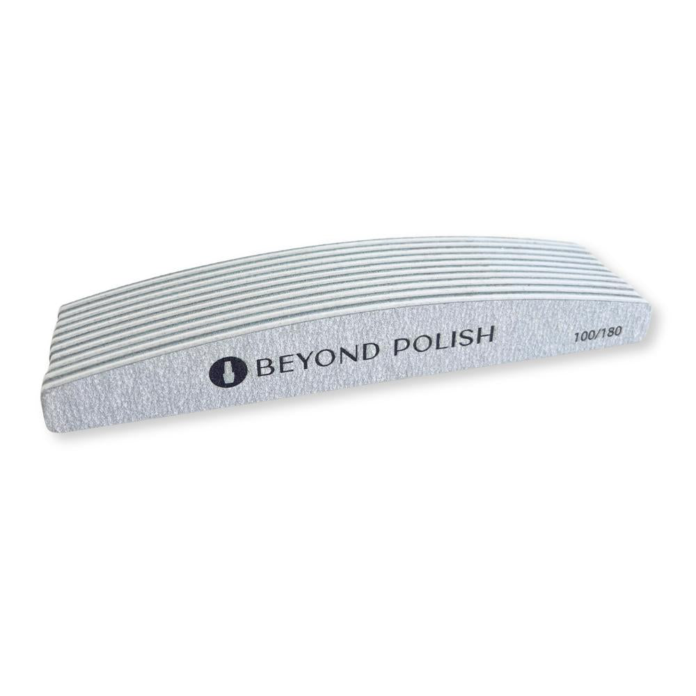 Beyond Polish - Half Moon Nail File 100/180 Grit - 10 Pc - Manicure & Pedicure Tools at Beyond Polish