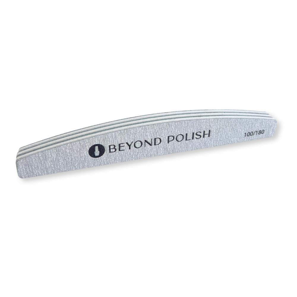 Beyond Polish - Half Moon Nail File 100/180 Grit - 3 Pc - Manicure & Pedicure Tools at Beyond Polish