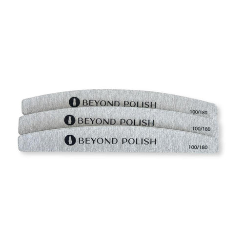 Beyond Polish - Half Moon Nail File 100/180 Grit - 3 Pc