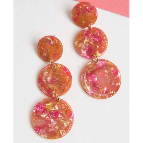 Blushed Resin Dangle Earrings