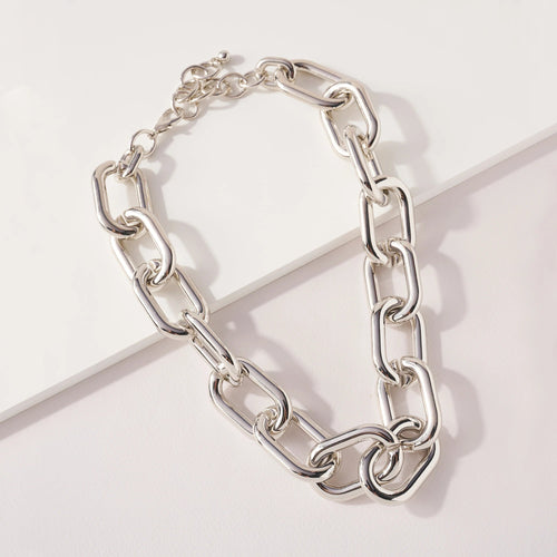 Bold Chain Necklace In Silver