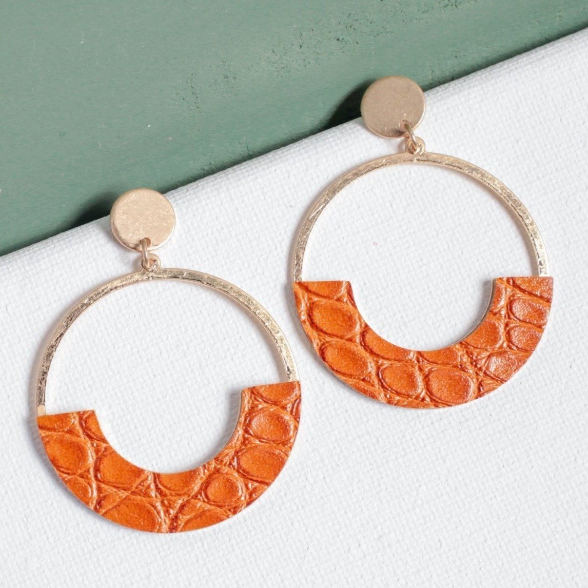 Borgata Circle Drop Earrings - Earrings at Beyond Polish