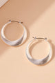 Brushed Hoop Earrings in Silver - Earrings at Beyond Polish