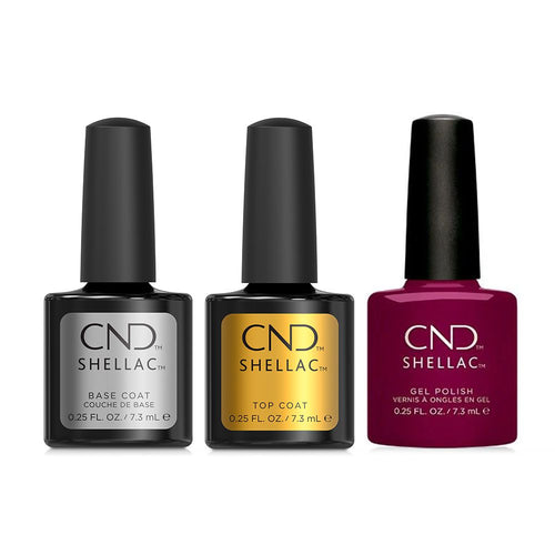 CND - Shellac Combo - Base, Top & Berry Boudoir - Gel Polish at Beyond Polish