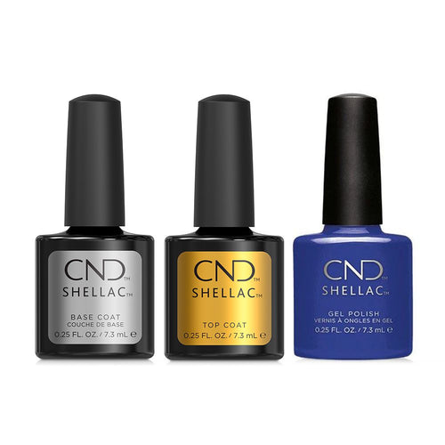 CND - Shellac Combo - Base, Top & Blue Eyeshadow - Gel Polish at Beyond Polish
