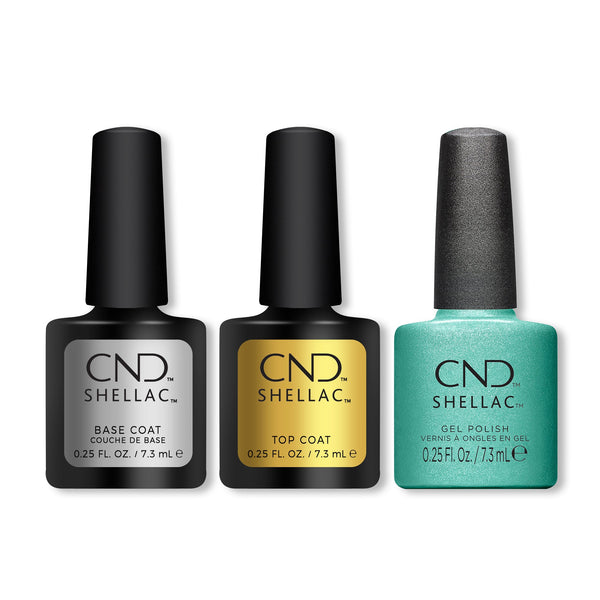 CND - Shellac Combo - Base, Top & Clash Out - Green Gel Polish - CNDS ...