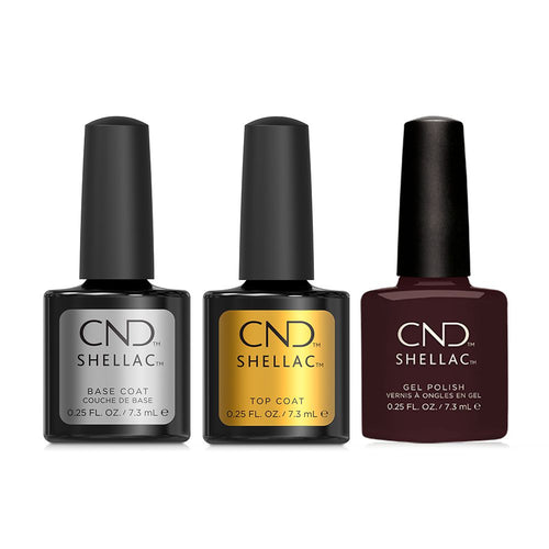 CND - Shellac Combo - Base, Top & Dark Dahlia - Gel Polish at Beyond Polish