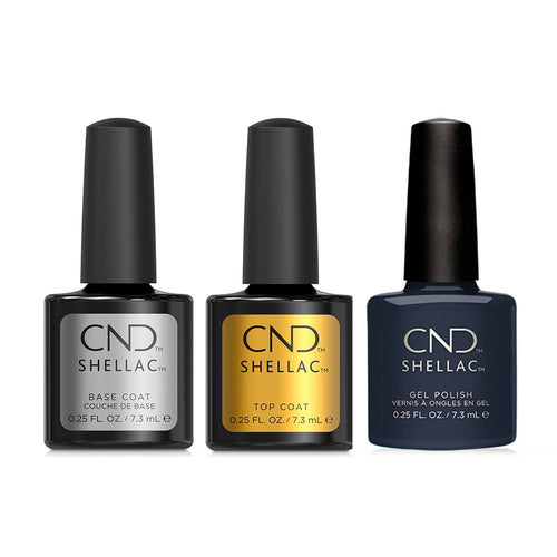CND - Shellac Combo - Base, Top & Indigo Frock - Gel Polish at Beyond Polish
