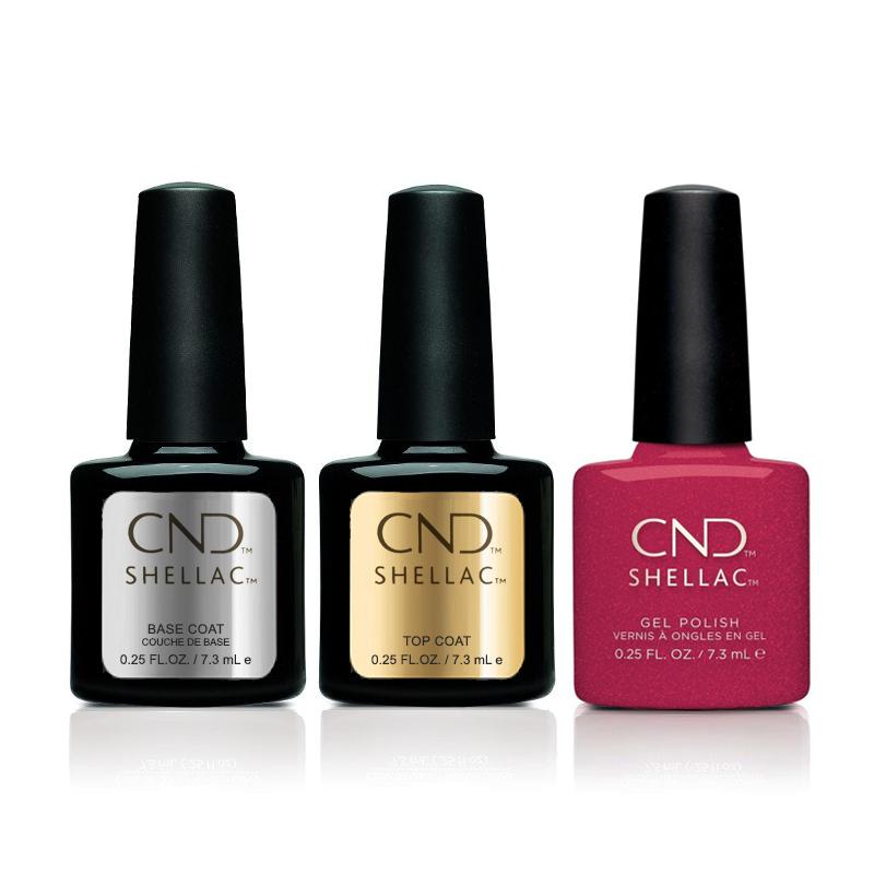 CND - Shellac Combo - Base, Top & Kiss of Fire - Gel Polish at Beyond Polish