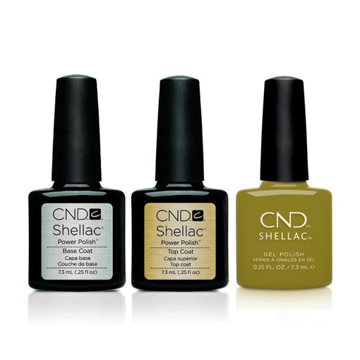 CND - Shellac Combo - Base, Top & Olive Grove - Gel Polish at Beyond Polish