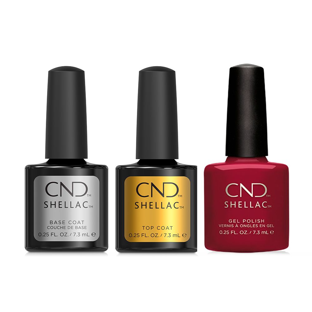 CND - Shellac Combo - Base, Top & Rouge Rite - Gel Polish at Beyond Polish