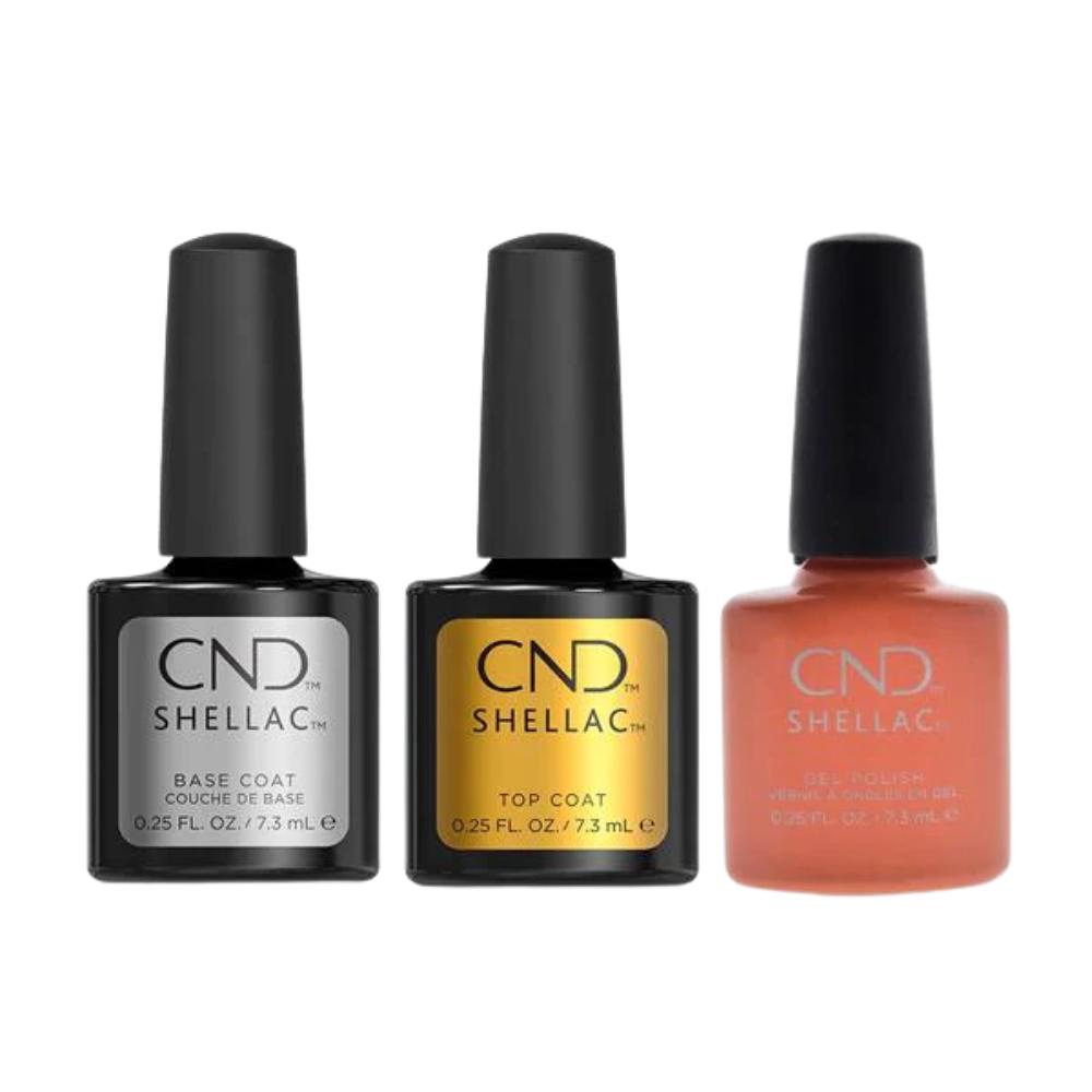 CND - Shellac Combo - Base, Top & Shells In The Sand - Gel Polish at Beyond Polish