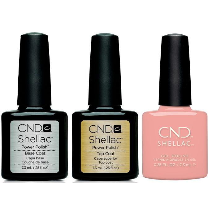 CND - Shellac Combo - Base, Top & Soft Peony - Gel Polish at Beyond Polish