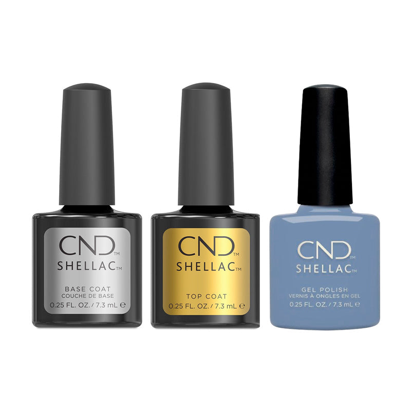 CND - Shellac Combo - Base, Top & Vintage Blue Jeans - Gel Polish at Beyond Polish