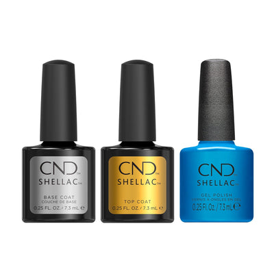 CND - Shellac Combo - Base, Top & What's Old Is Blue Again - Gel Polish at Beyond Polish
