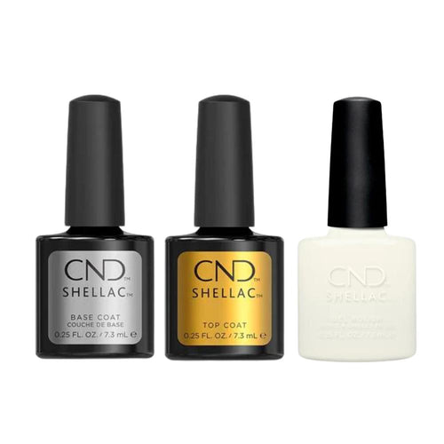 CND - Shellac Combo - Base, Top & White Wedding - Gel Polish at Beyond Polish