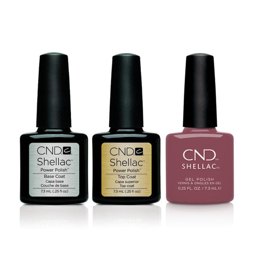 CND - Shellac Combo - Base, Top & Wooded Bliss - Gel Polish at Beyond Polish