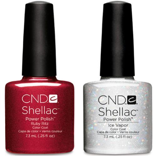 CND - Shellac Combo - Ruby Ritz & Ice Vapor - Gel Polish at Beyond Polish
