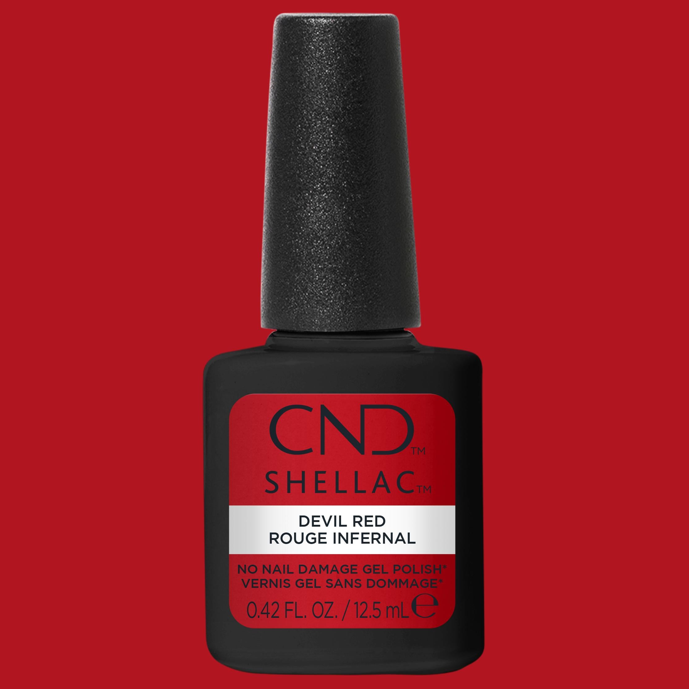 CND Shellac - Devil Red 0.42 oz - Gel Polish at Beyond Polish