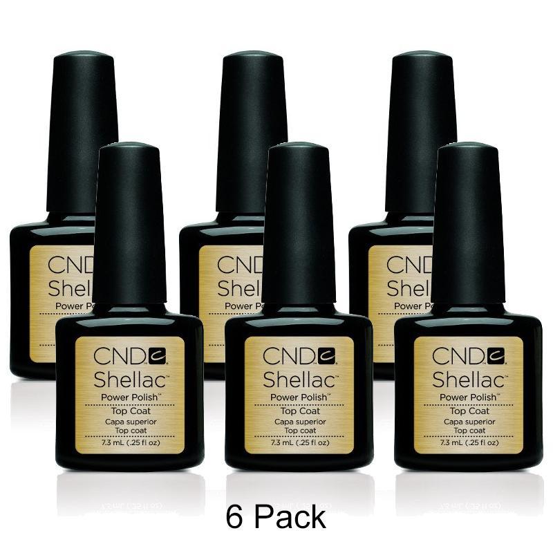 CND Shellac - Top Coat - 6 Pack (0.25 oz) - Top & Base Coats - CNDS-Top ...