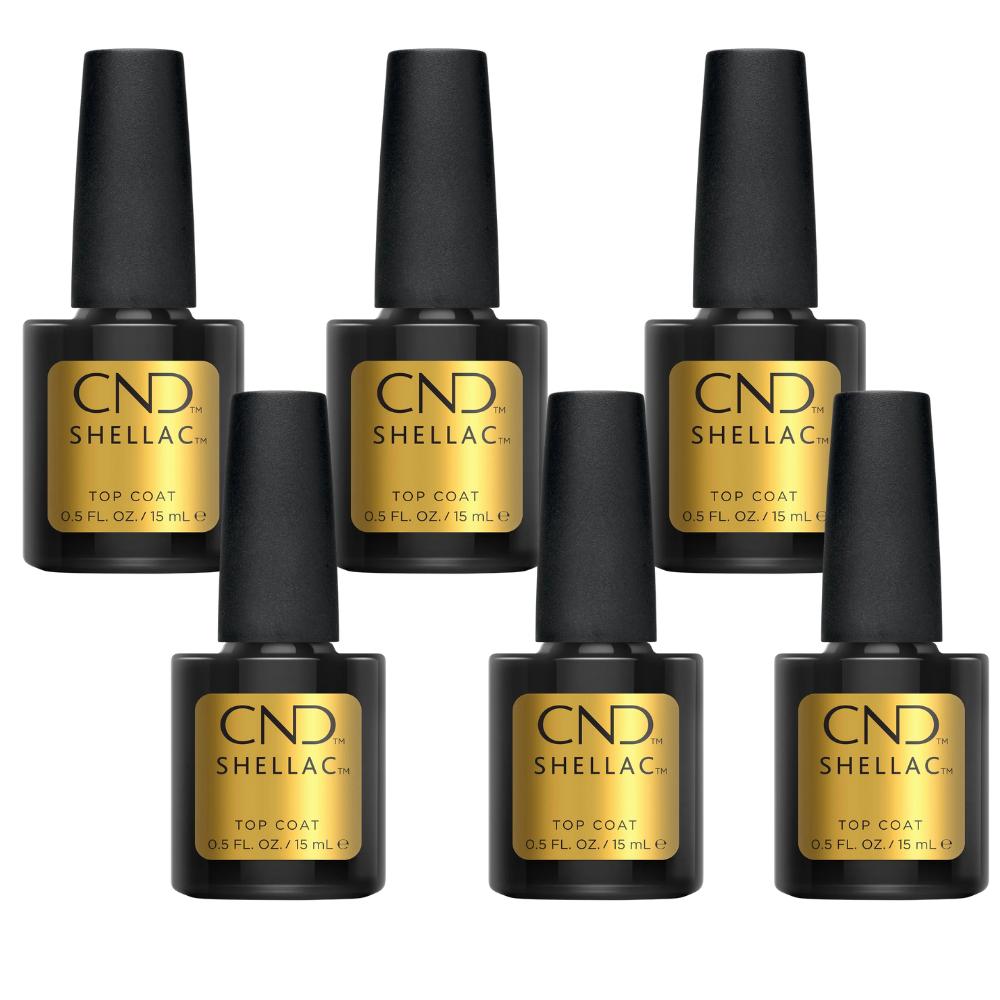 CND Shellac - Top Coat - 6 Pack 0.5 oz - Top & Base Coats at Beyond Polish