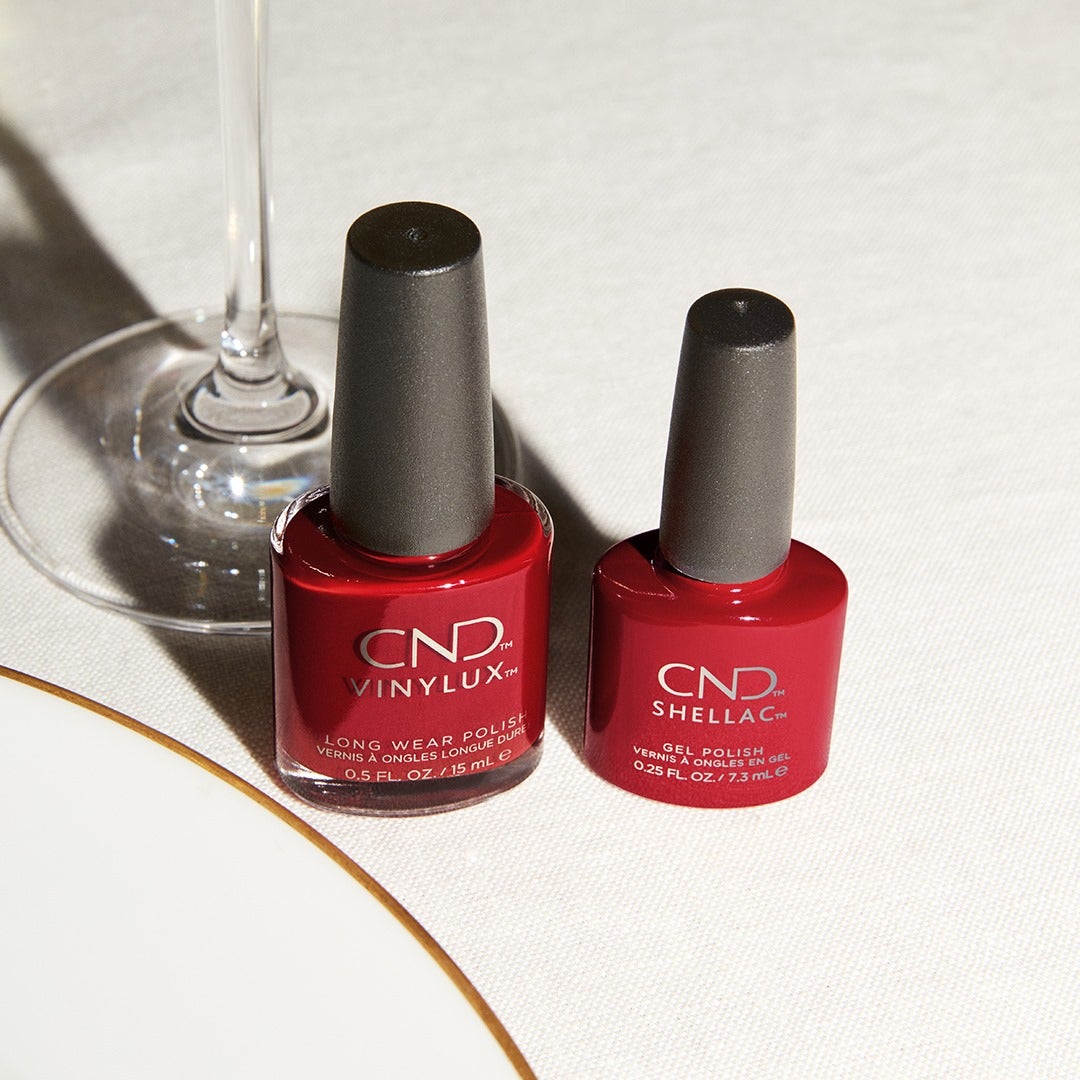 CND - Shellac & Vinylux Combo - Devil Red - Red Gel & Lacquer Polish ...