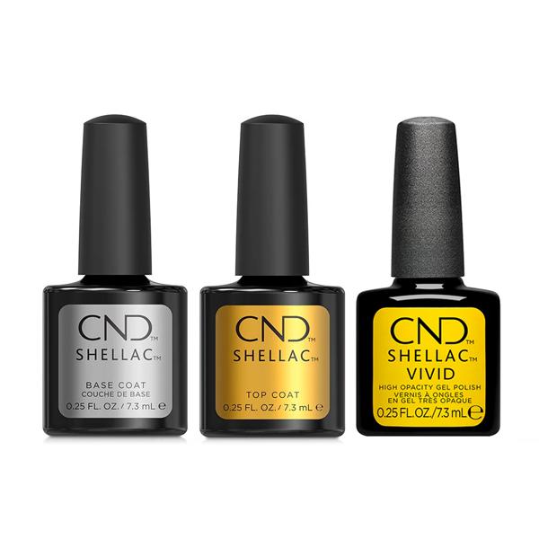 CND - Shellac Vivid Combo - Base, Top & Yellow Taxi - Gel Polish at Beyond Polish