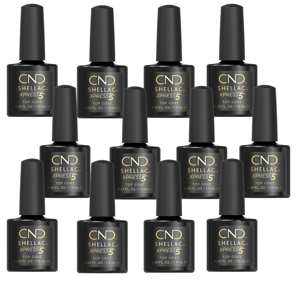 CND Shellac - XPress5 Top Coat - 12 Pack (0.25 oz) - Top & Base Coats at Beyond Polish