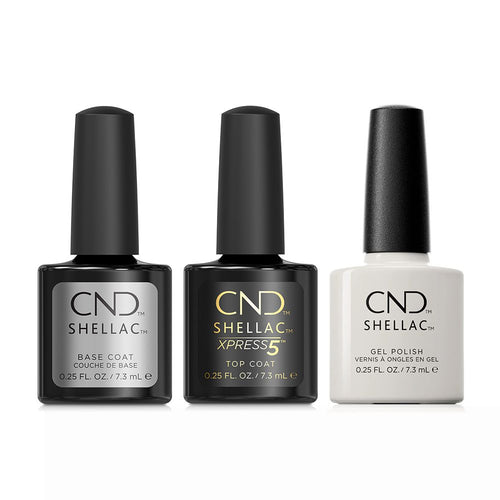 CND - Shellac Xpress5 Combo - Base, Top & All Frothed Up (0.25 oz) - Gel Polish at Beyond Polish