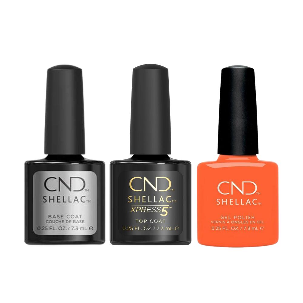 CND - Shellac Xpress5 Combo - Base, Top & B-Day Candle (0.25 oz) - Gel Polish at Beyond Polish