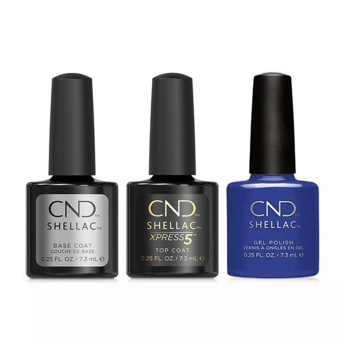 CND - Shellac Xpress5 Combo - Base, Top & Blue Eyeshadow (0.25 oz) - Gel Polish at Beyond Polish