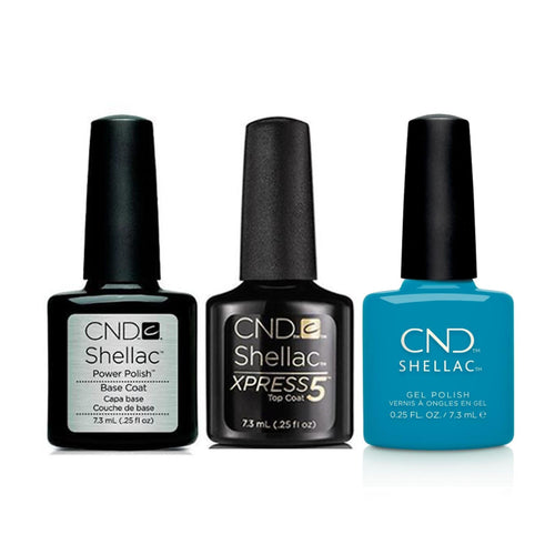 CND - Shellac Xpress5 Combo - Base, Top & Boats & Bikinis (0.25 oz)