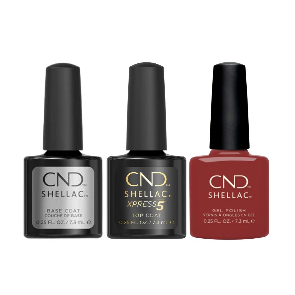 CND - Shellac Xpress5 Combo - Base, Top & Books & Beaujolais - Gel Polish at Beyond Polish