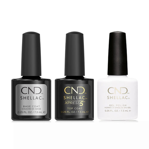CND - Shellac Xpress5 Combo - Base, Top & Cream Puff (0.25 oz) - Gel Polish at Beyond Polish