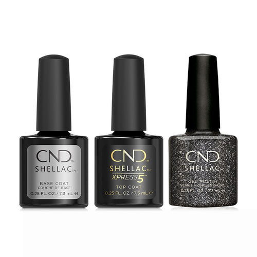 CND - Shellac Xpress5 Combo - Base, Top & Dark Diamond (0.25 oz) - Gel Polish at Beyond Polish