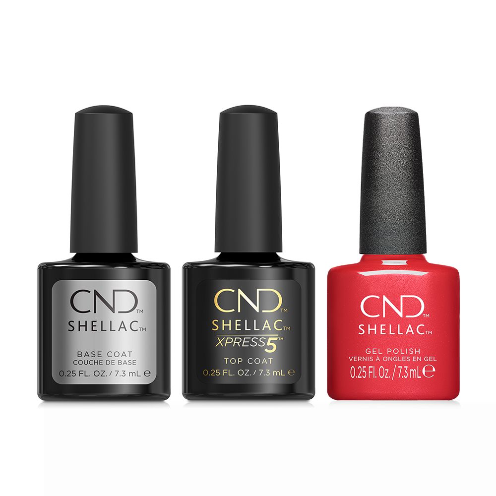 CND - Shellac Xpress5 Combo - Base, Top & Dragon Slay All Day (0.25 oz) - Gel Polish at Beyond Polish