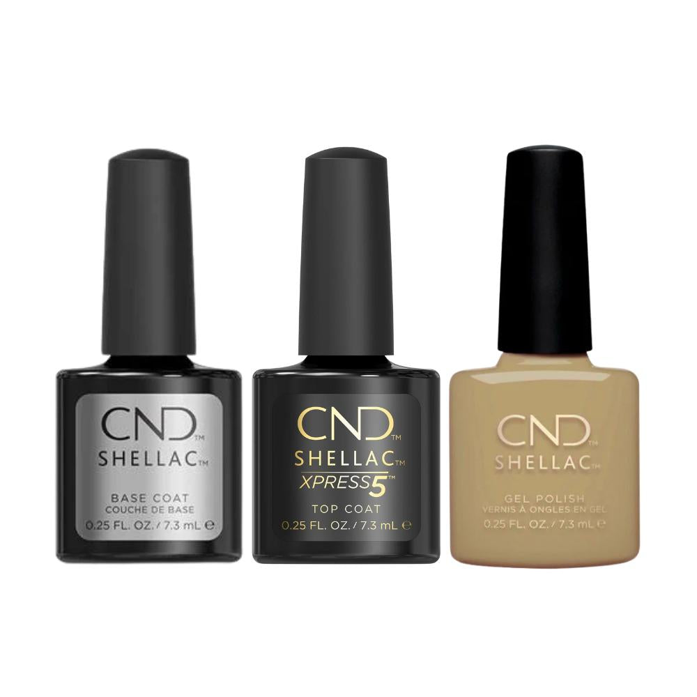 CND - Shellac Xpress5 Combo - Base, Top & Gilded Sage (0.25 oz) - Gel Polish at Beyond Polish