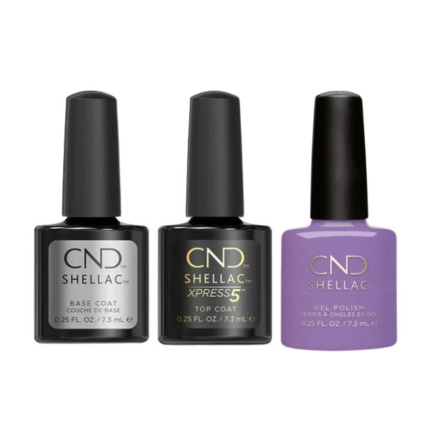 CND - Shellac Xpress5 Combo - Base, Top & Lilac Longing (0.25 oz) - Gel Polish at Beyond Polish