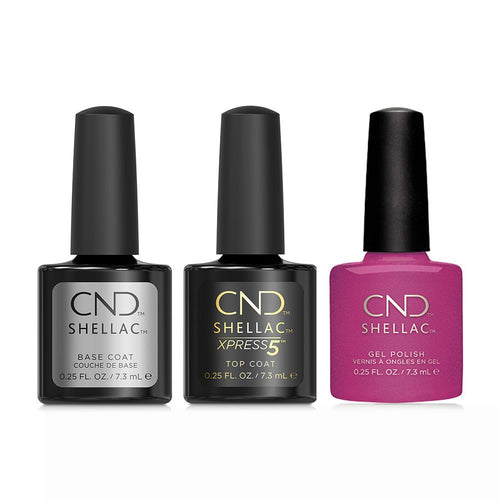 CND - Shellac Xpress5 Combo - Base, Top & Magenta Mischief (0.25 oz)