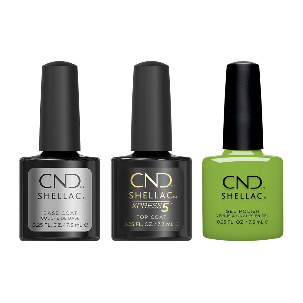 CND - Shellac Xpress5 Combo - Base, Top & Meadow Glow (0.25 oz) - Gel Polish at Beyond Polish