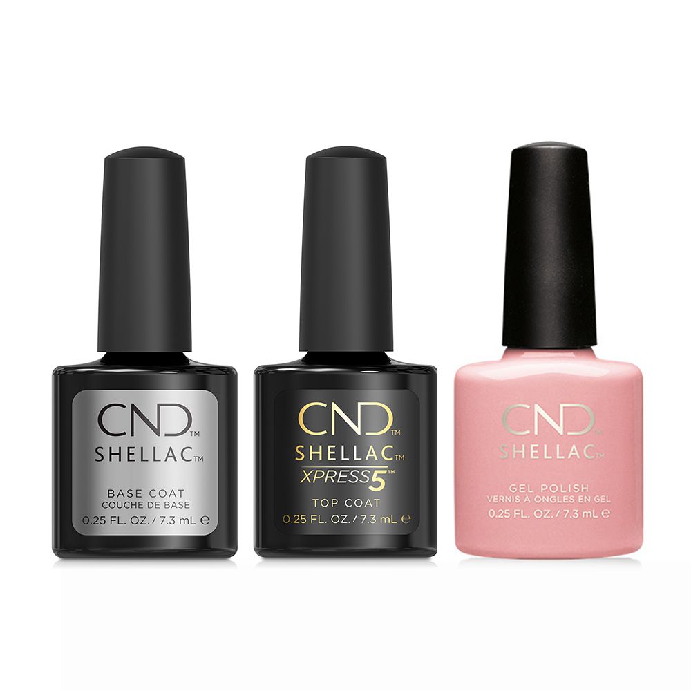 CND - Shellac Xpress5 Combo - Base, Top & Nude Knickers (0.25 oz) - Gel Polish at Beyond Polish