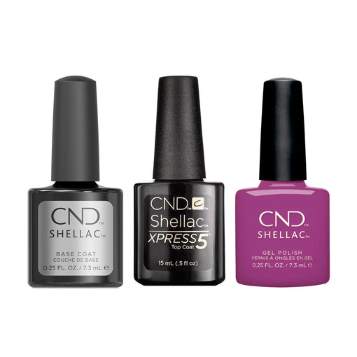CND - Shellac Xpress5 Combo - Base, Top & Orchid Canopy (0.25 oz) - Gel Polish at Beyond Polish