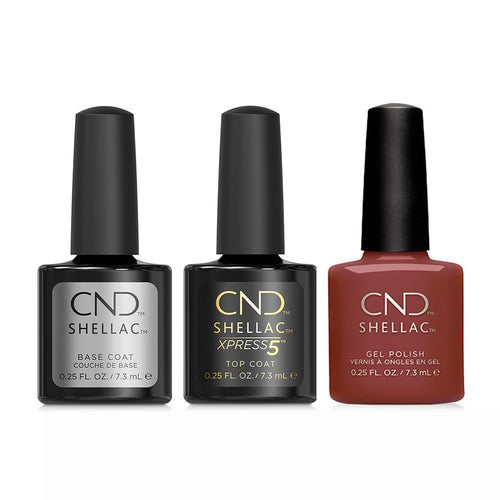 CND - Shellac Xpress5 Combo - Base, Top & Oxblood (0.25 oz) - Gel Polish at Beyond Polish