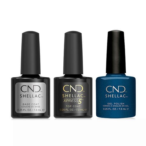 CND - Shellac Xpress5 Combo - Base, Top & Peacock Plume (0.25 oz) - Gel Polish at Beyond Polish