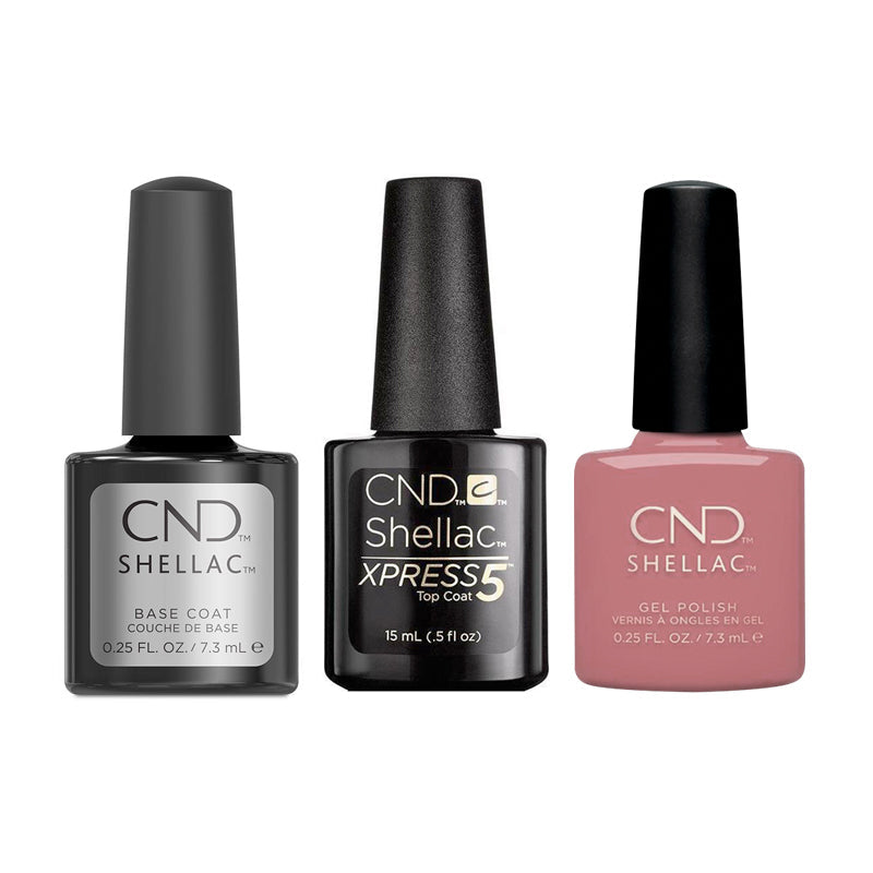 CND - Shellac Xpress5 Combo - Base, Top & Petal Party (0.25 oz) - Gel Polish at Beyond Polish