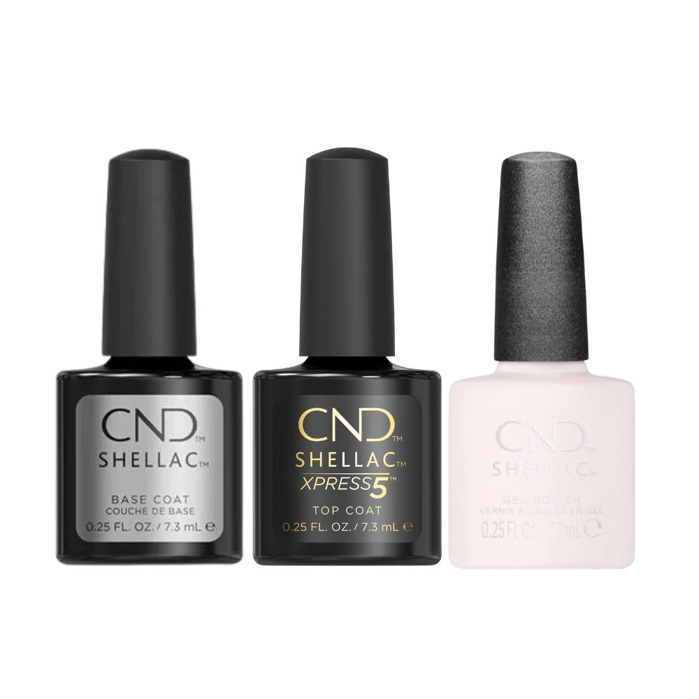 CND - Shellac Xpress5 Combo - Base, Top & Romantique (0.25 oz) - Gel Polish at Beyond Polish