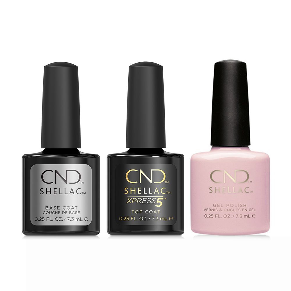 CND - Shellac Xpress5 Combo - Base, Top & Strawberry Smoothie (0.25 oz) - Gel Polish at Beyond Polish